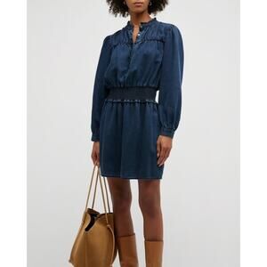 RAILS Shawna Denim Day Dress Dark Vintage Blue Size Medium Cotton Loose Fit